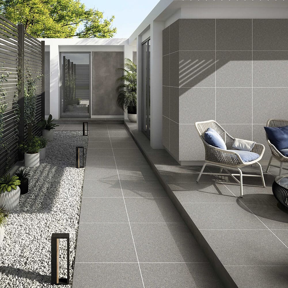 Outdoor Tile Build For Garden Patio