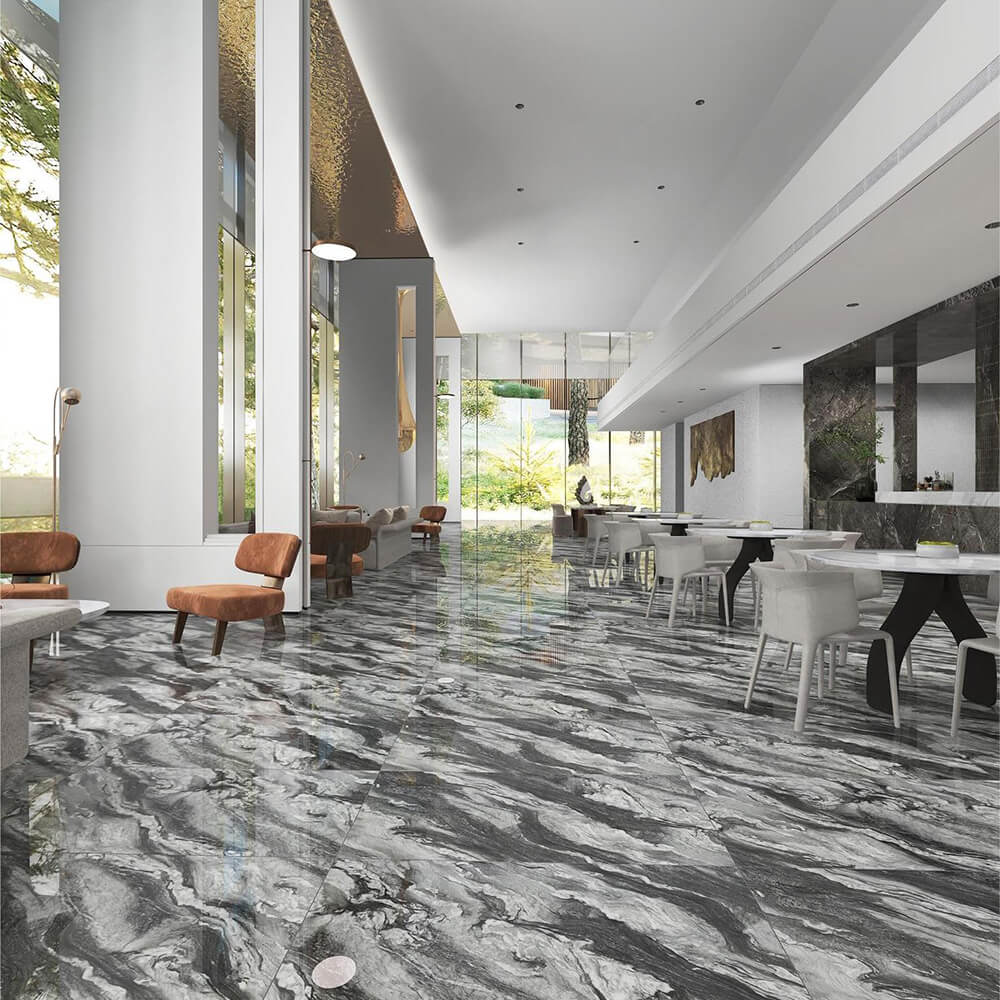 Luxury Stone Effect Polished Porcelain Floor Tile