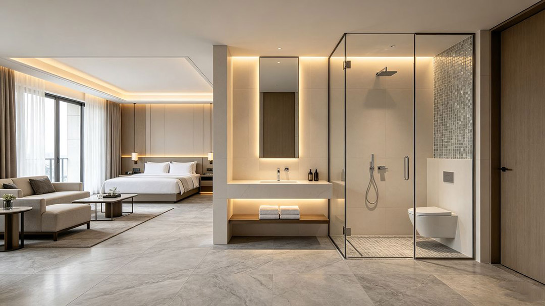 Best tile finish for commercial hotel guest rooms Best tile finish for commercial hotel guest rooms